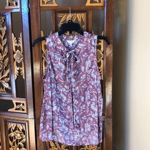 Jaime Rose Floral Tie Up Tank Size M